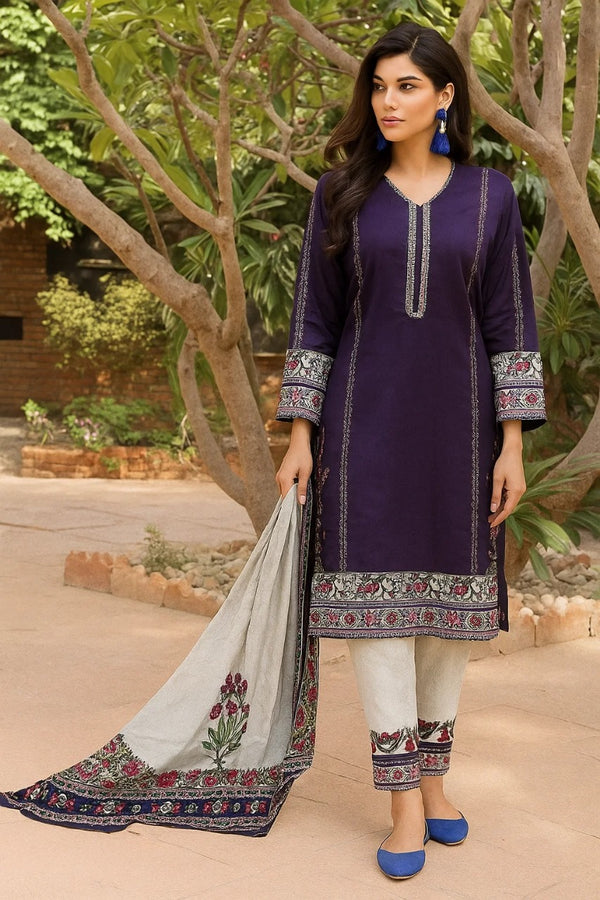 Luxury Lilen Printed Suit