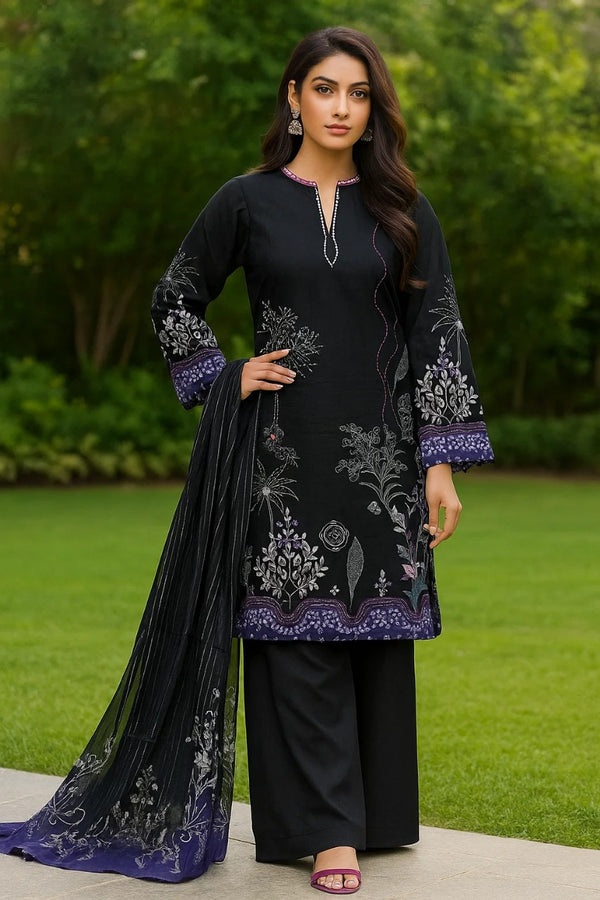 Luxury Lilen Printed Suit