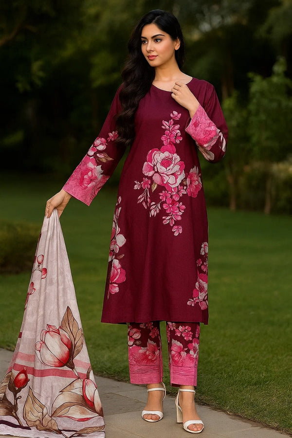 Luxury Lilen Printed Suit