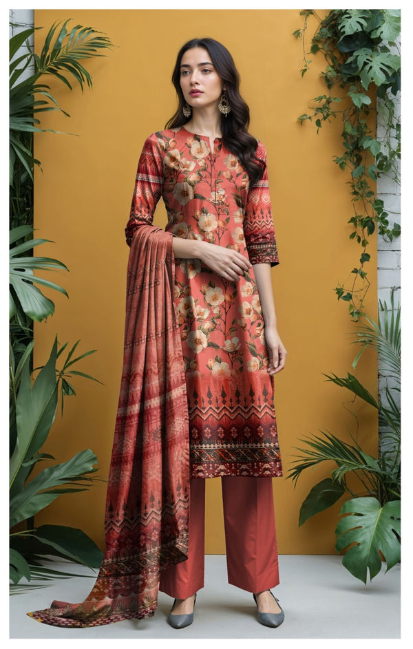 Luxury Viscose Printed Suit