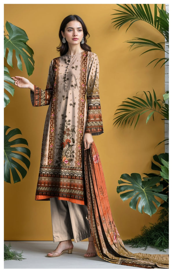 Luxury Viscose Printed Suit