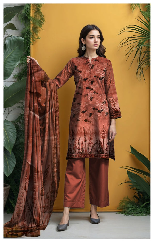 Luxury Viscose Printed Suit
