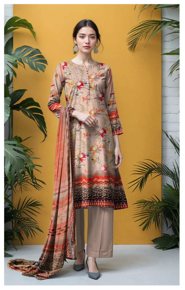 Luxury Viscose Printed Suit